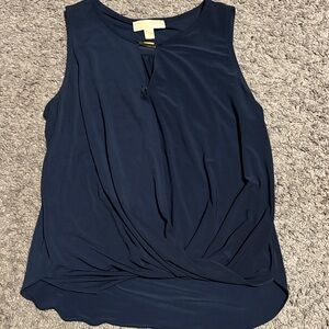 Michael Kors Navy Sleeveless Blouse